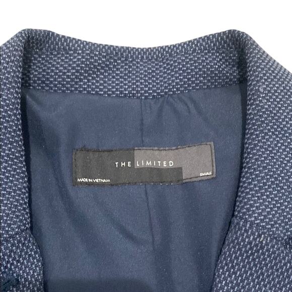 THE LIMITED Vintage Blazer Womens Sz Small Navy Blue One Button Classic - Picture 5 of 5